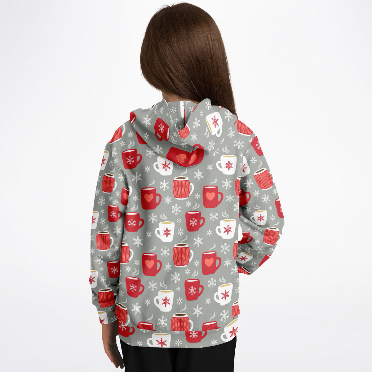 Kids Christmas Hot Cocoa Christmas Hoodie – Ultra Comfy & Stretchy, Cozy Fleece or Lightweight Sports Fabric, Double-Layer Hood & Kangaroo Pocket
