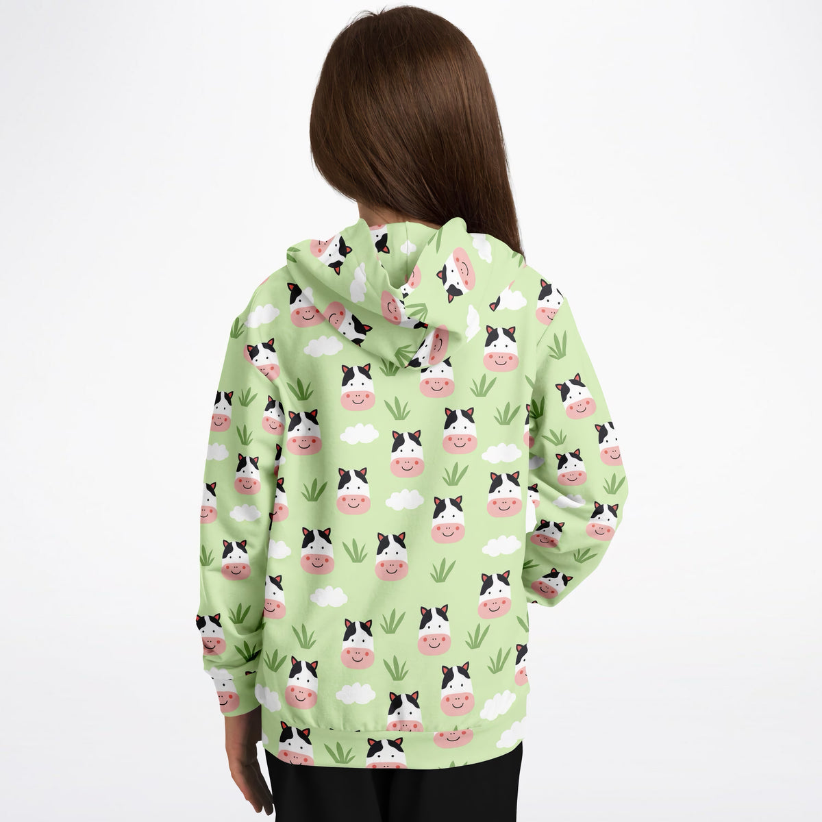 Kids Cow Hoodie – Ultra Comfy & Stretchy, Cozy Fleece or Lightweight Sports Fabric, Double-Layer Hood & Kangaroo Pocket