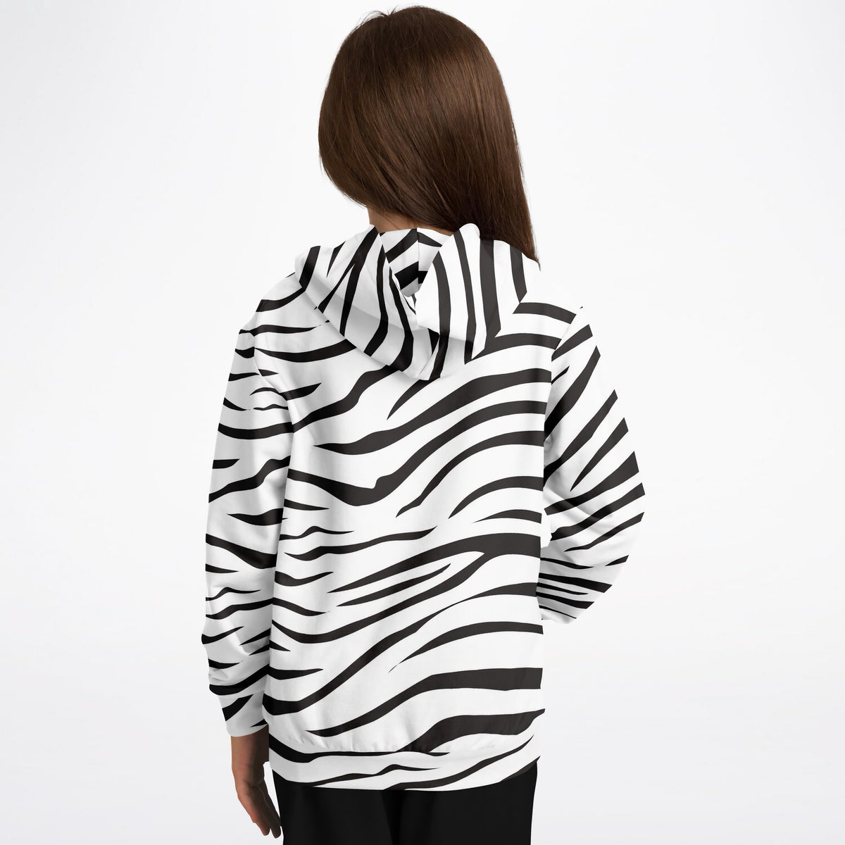 Kids Zebra Print Hoodie – Ultra Comfy & Stretchy, Cozy Fleece or Lightweight Sports Fabric, Double-Layer Hood & Kangaroo Pocket