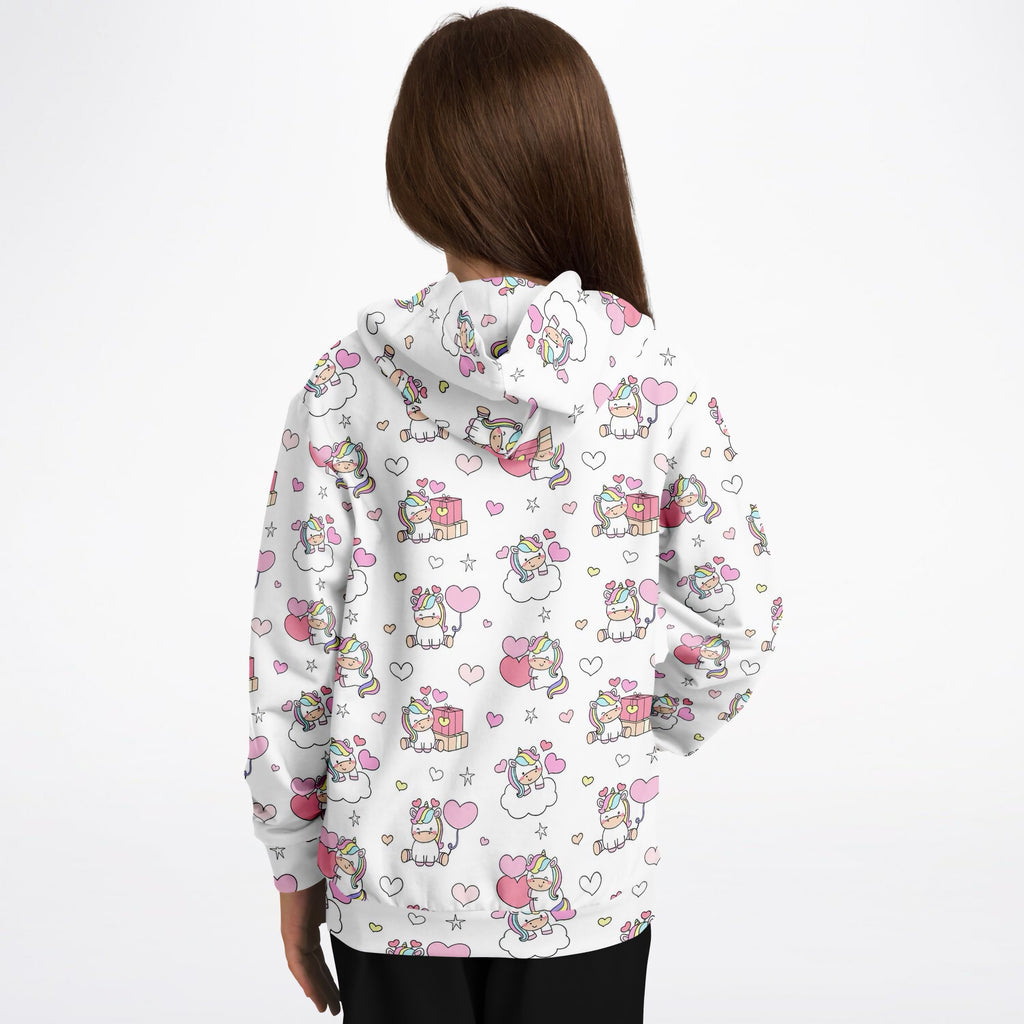 Girls Unicorn Birthday Hoodie – Ultra Comfy & Stretchy, Cozy Fleece or Lightweight Sports Fabric, Double-Layer Hood & Kangaroo Pocket