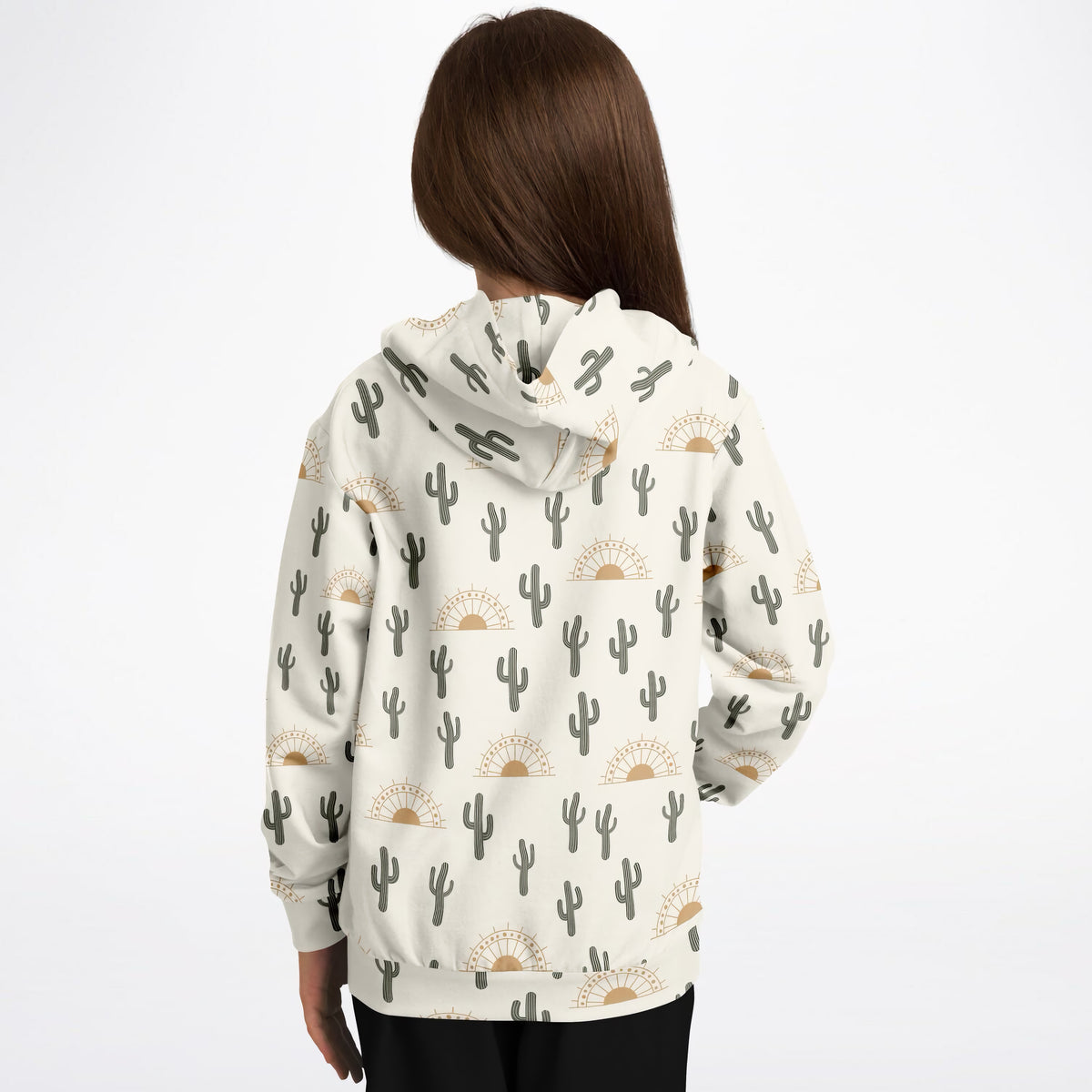 Kids Desert Cactus Hoodie – Ultra Comfy & Stretchy, Cozy Fleece or Lightweight Sports Fabric, Double-Layer Hood & Kangaroo Pocket