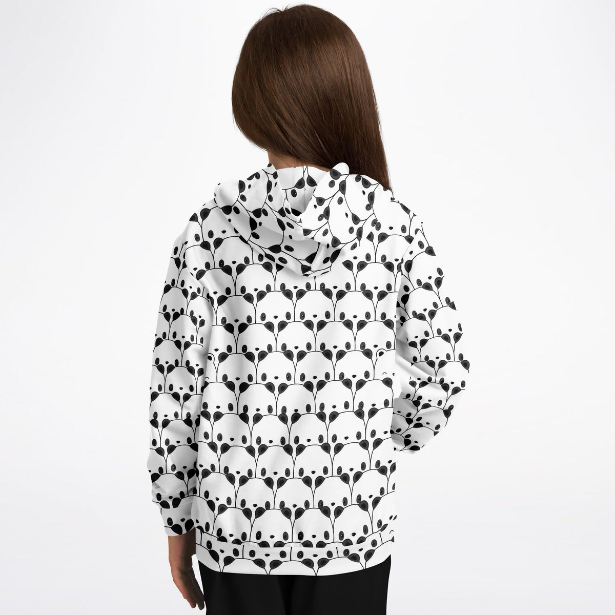 Kids Panda Face Hoodie – Ultra Comfy & Stretchy, Cozy Fleece or Lightweight Sports Fabric, Double-Layer Hood & Kangaroo Pocket