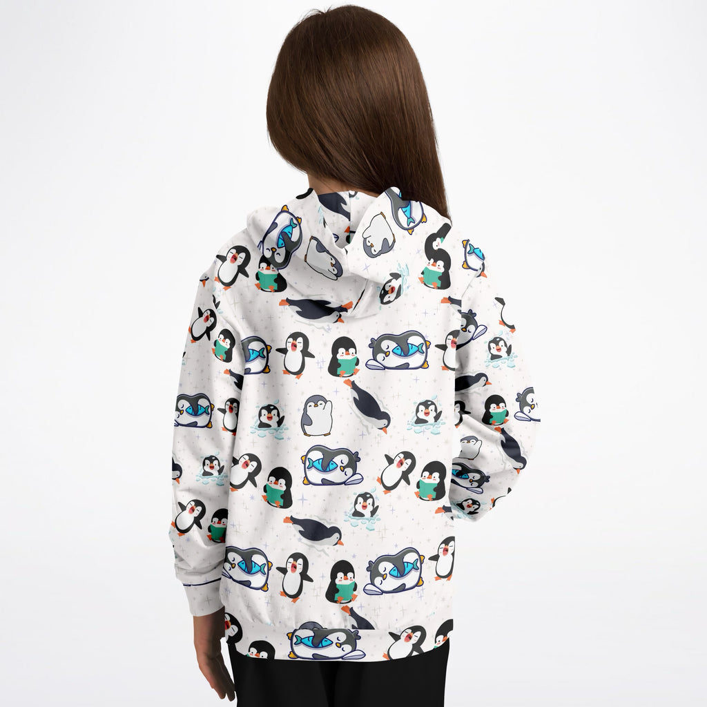 Kids Cute Penguin Hoodie – Ultra Comfy & Stretchy, Cozy Fleece or Lightweight Sports Fabric, Double-Layer Hood & Kangaroo Pocket