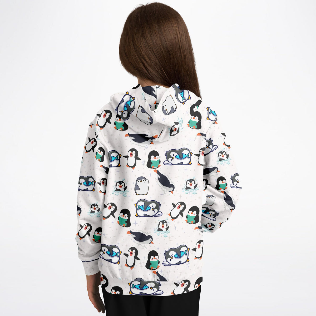 Kids Cute Penguin Hoodie – Ultra Comfy & Stretchy, Cozy Fleece or Lightweight Sports Fabric, Double-Layer Hood & Kangaroo Pocket