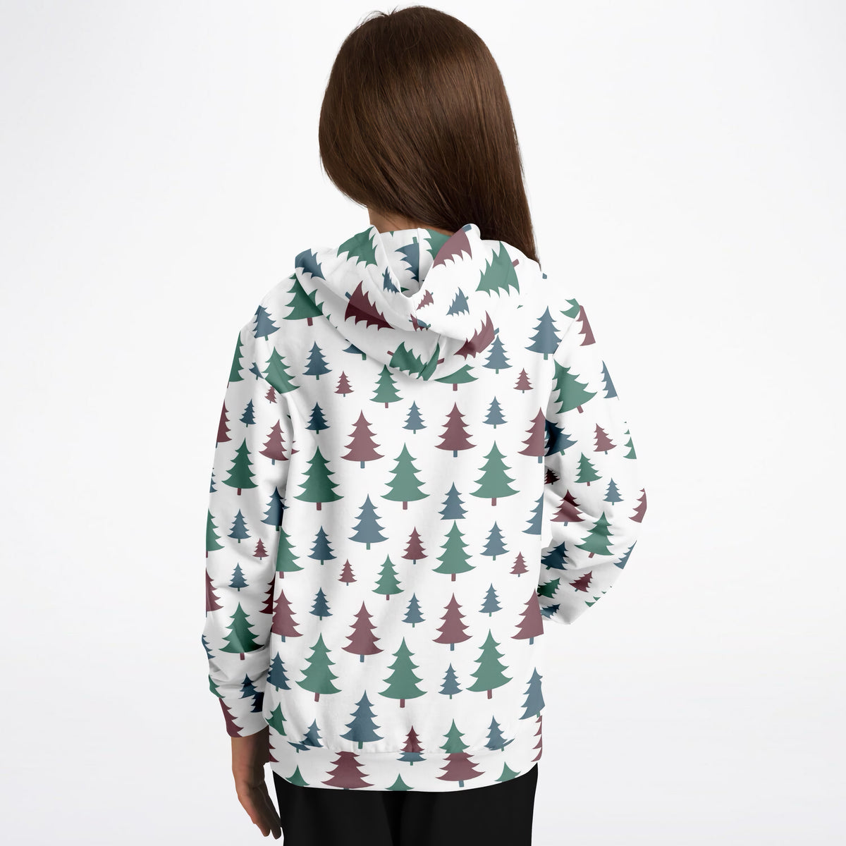 Kids Christmas Tree Hoodie – Ultra Comfy & Stretchy, Cozy Fleece or Lightweight Sports Fabric, Double-Layer Hood & Kangaroo Pocket