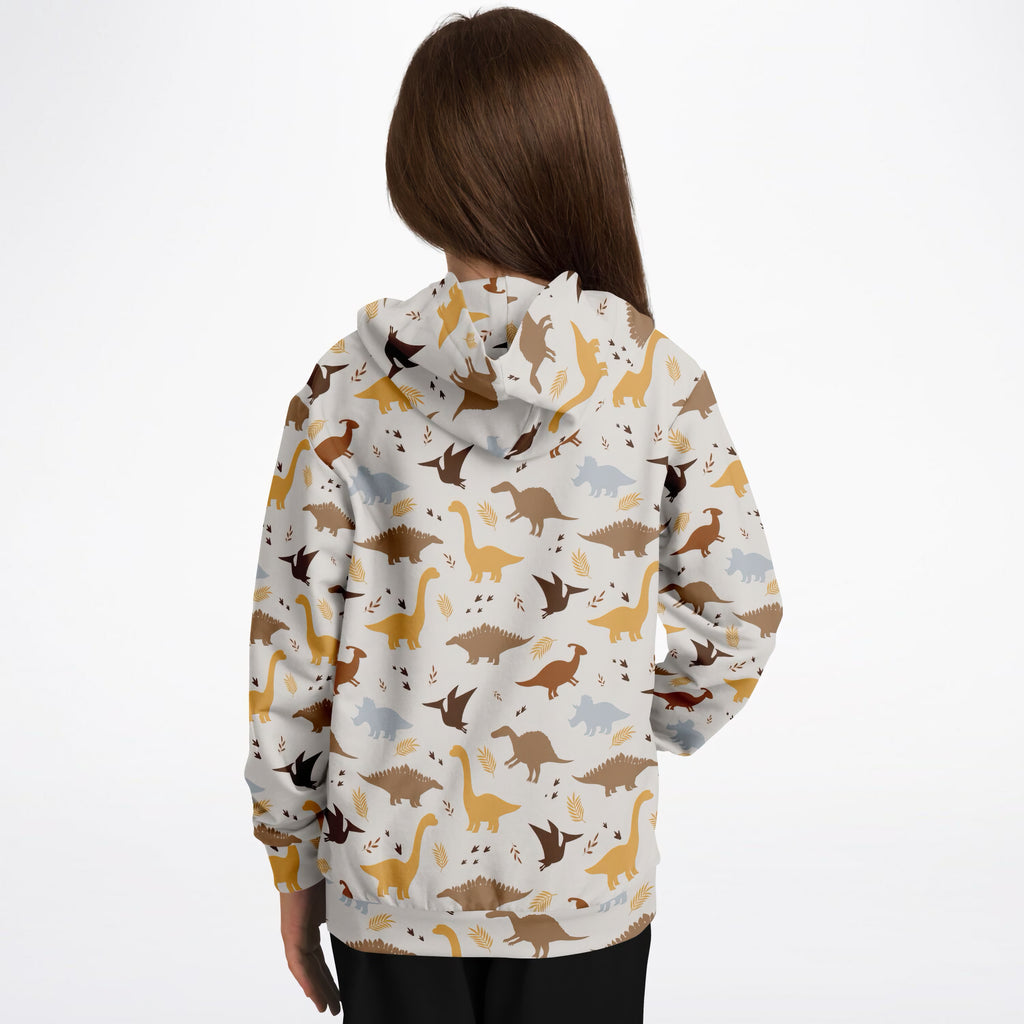 Kids Dinosaur Hoodie – Ultra Comfy & Stretchy, Cozy Fleece or Lightweight Sports Fabric, Double-Layer Hood & Kangaroo Pocket