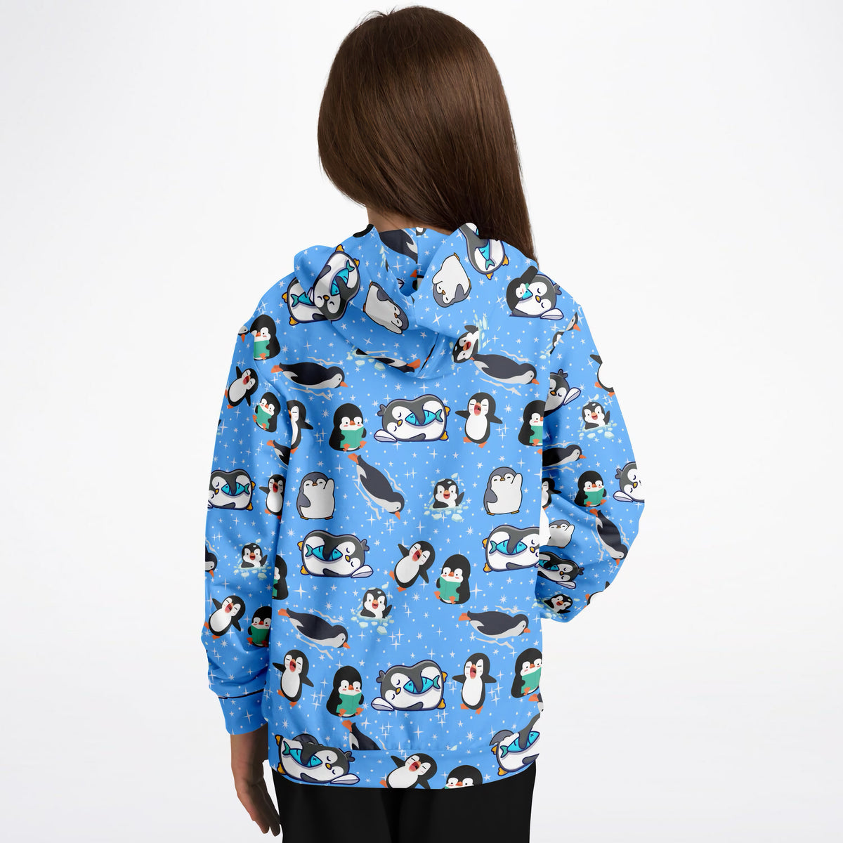 Kids Cute Penguin Hoodie – Ultra Comfy & Stretchy, Cozy Fleece or Lightweight Sports Fabric, Double-Layer Hood & Kangaroo Pocket