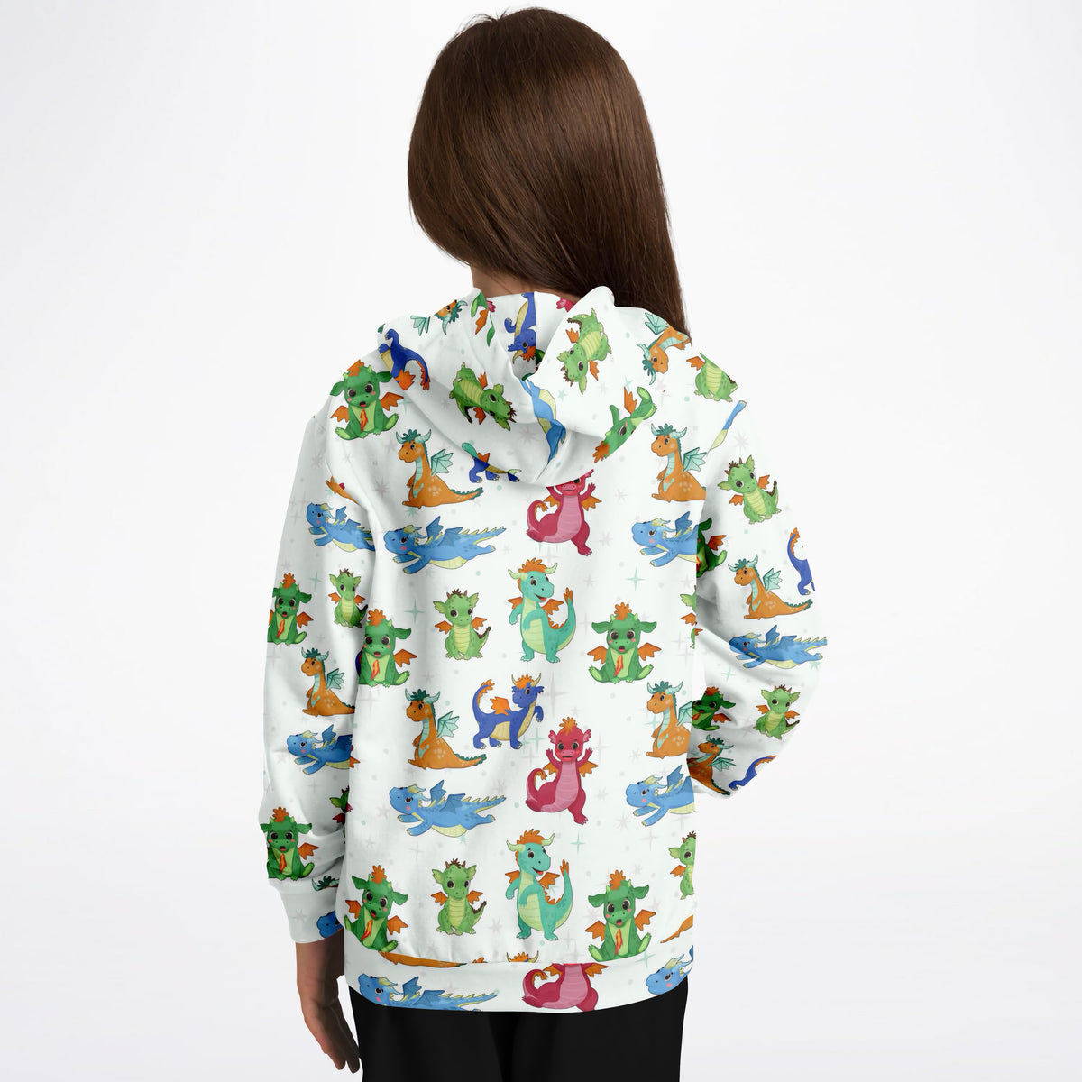 Kids Colorful Dragon Hoodie – Ultra Comfy & Stretchy, Cozy Fleece or Lightweight Sports Fabric, Double-Layer Hood & Kangaroo Pocket