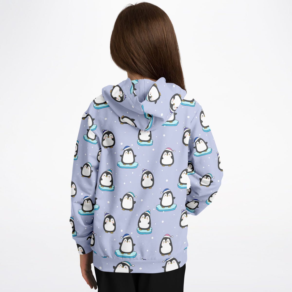 Kids Winter Penguin Hoodie – Ultra Comfy & Stretchy, Cozy Fleece or Lightweight Sports Fabric, Double-Layer Hood & Kangaroo Pocket