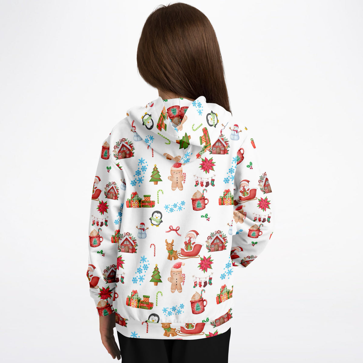Kids Christmas Hoodie – Ultra Comfy & Stretchy, Cozy Fleece or Lightweight Sports Fabric, Double-Layer Hood & Kangaroo Pocket