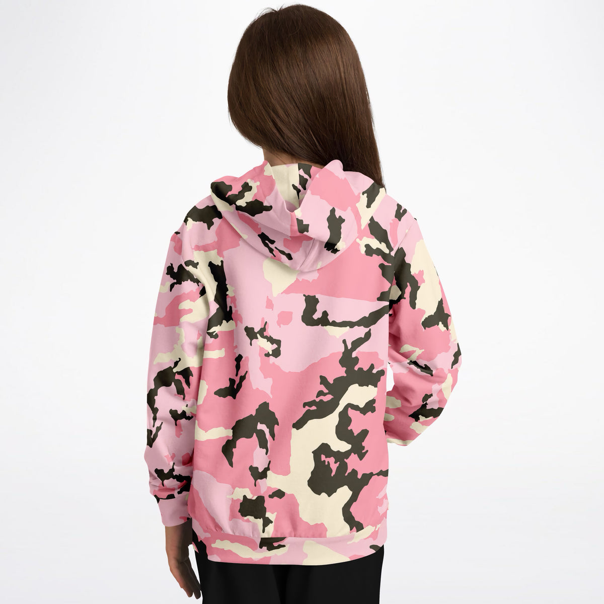 Kids Bold Pink Camouflage Hoodie – Ultra Comfy & Stretchy, Cozy Fleece or Lightweight Sports Fabric, Double-Layer Hood & Kangaroo Pocket