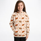 Kids Pumpkin Pie Thanksgiving Hoodie – Cozy Cotton Fleece or Lightweight Sports Fabric