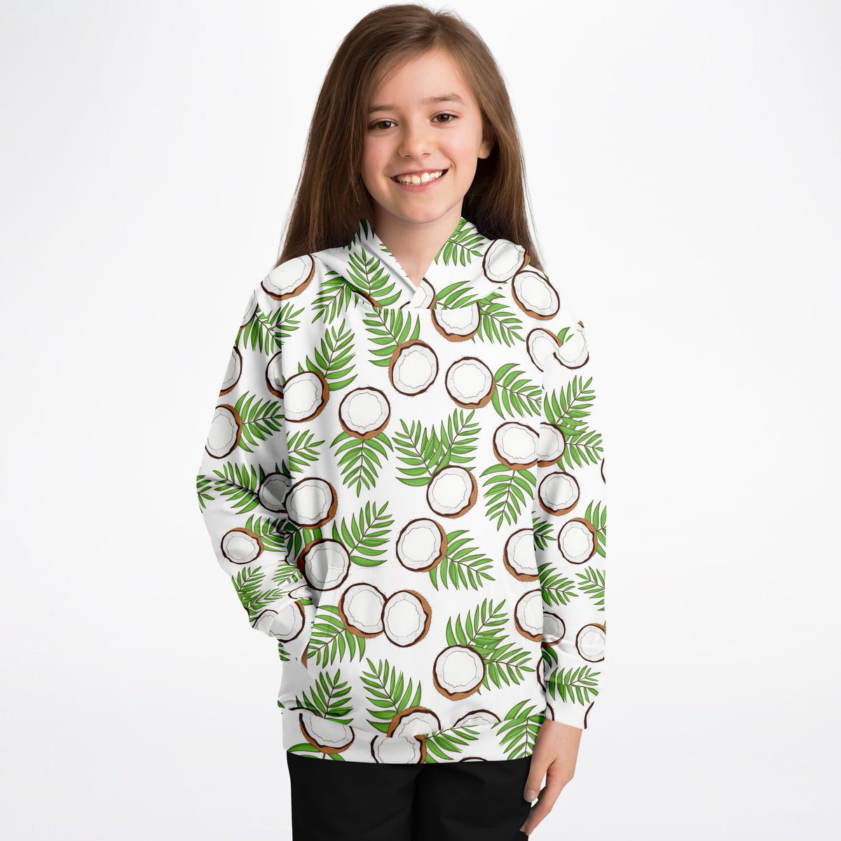 Kids Coconut Hoodie – Ultra Comfy & Stretchy, Cozy Fleece or Lightweight Sports Fabric, Double-Layer Hood & Kangaroo Pocket