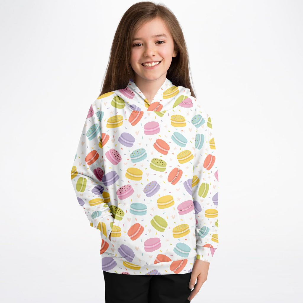 Girls Colorful Macaron Hoodie – Ultra Comfy & Stretchy, Cozy Fleece or Lightweight Sports Fabric, Double-Layer Hood & Kangaroo Pocket