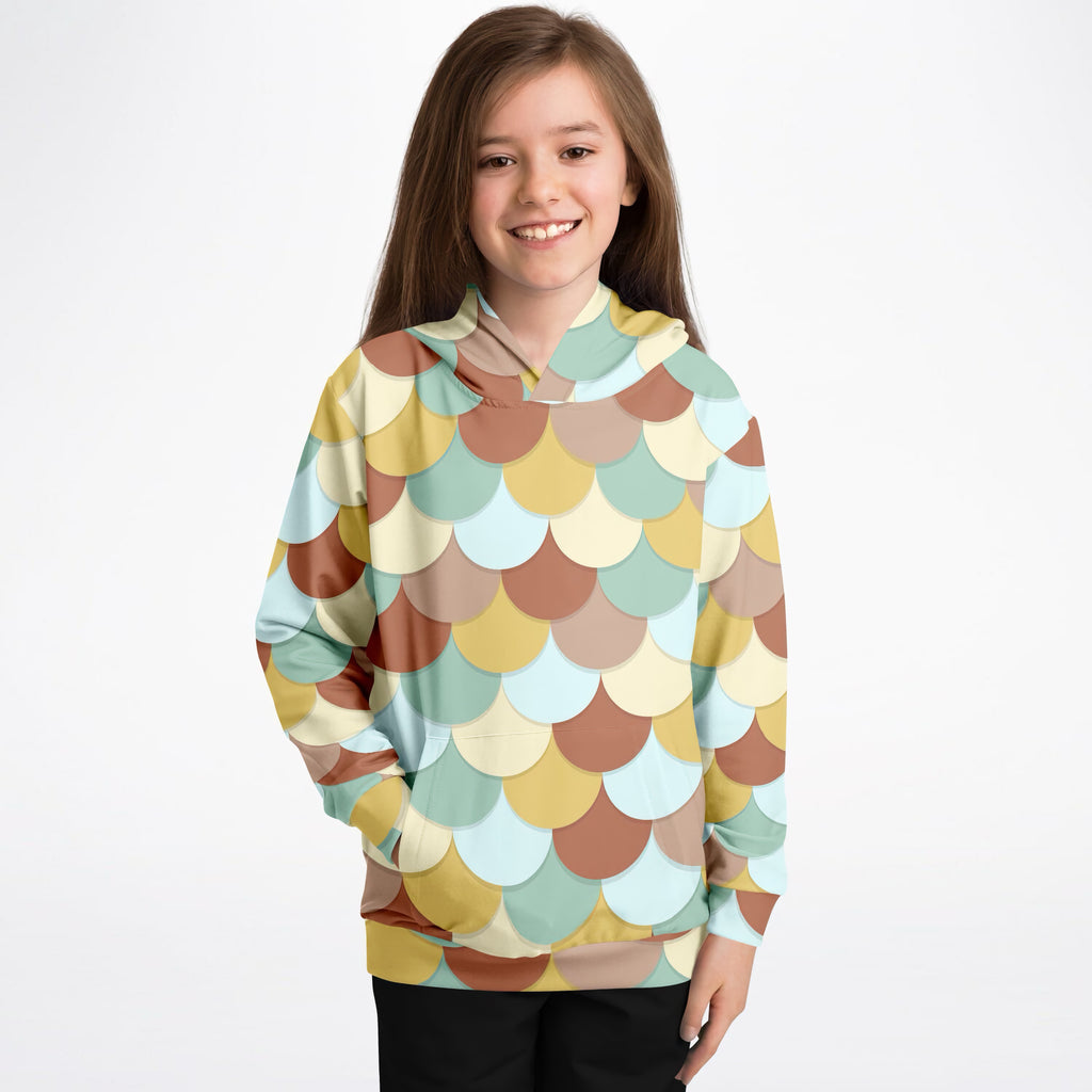 Girls Green Mermaid Hoodie – Ultra Comfy & Stretchy, Cozy Fleece or Lightweight Sports Fabric, Double-Layer Hood & Kangaroo Pocket