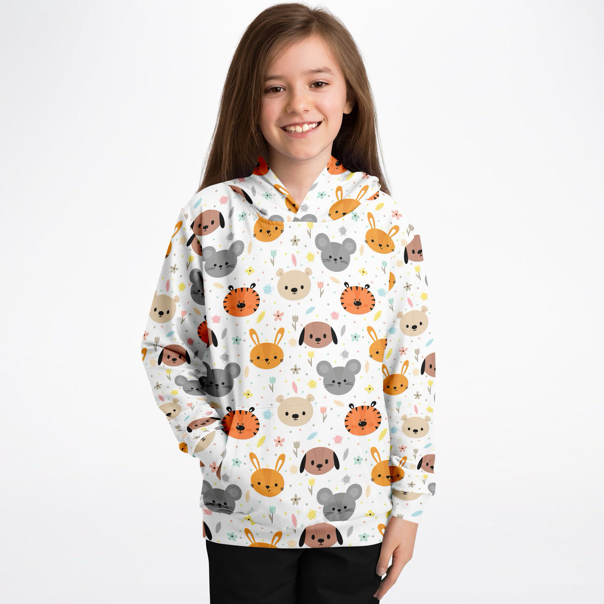 Kids Animal Themed Hoodie – Ultra Comfy & Stretchy, Cozy Fleece or Lightweight Sports Fabric, Double-Layer Hood & Kangaroo Pocket