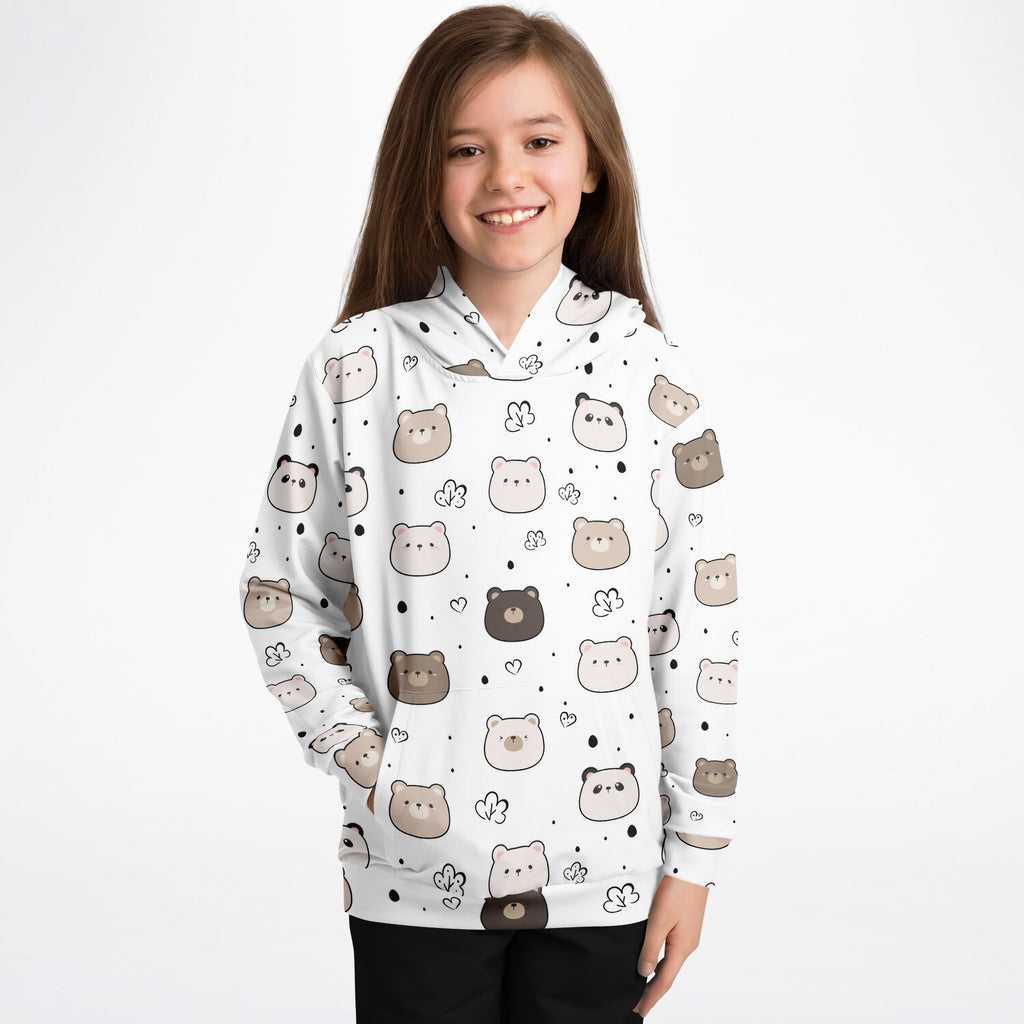 Kids Cute Bear & Panda Hoodie – Ultra Comfy & Stretchy, Cozy Fleece or Lightweight Sports Fabric, Double-Layer Hood & Kangaroo Pocket