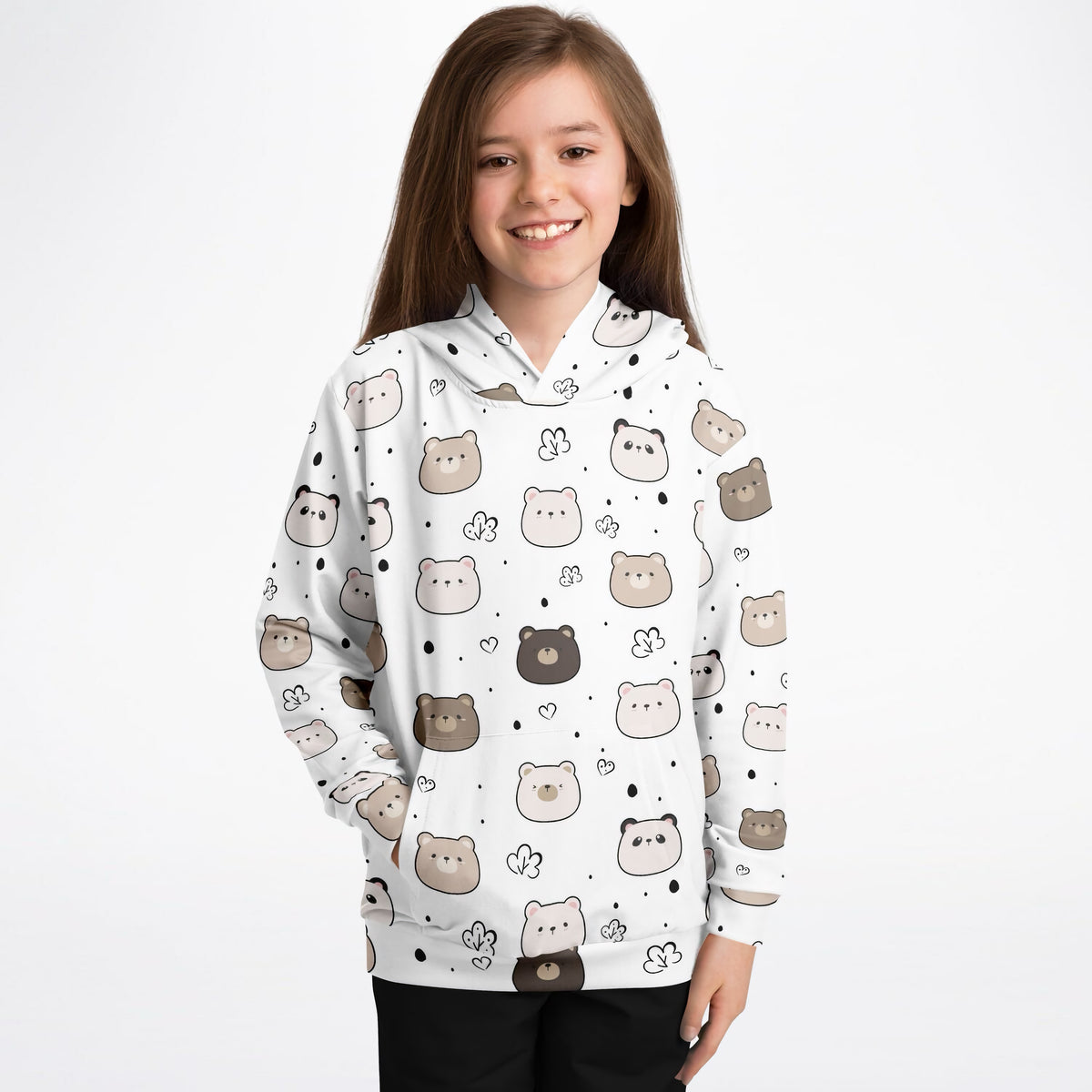 Kids Cute Bear & Panda Hoodie – Ultra Comfy & Stretchy, Cozy Fleece or Lightweight Sports Fabric, Double-Layer Hood & Kangaroo Pocket