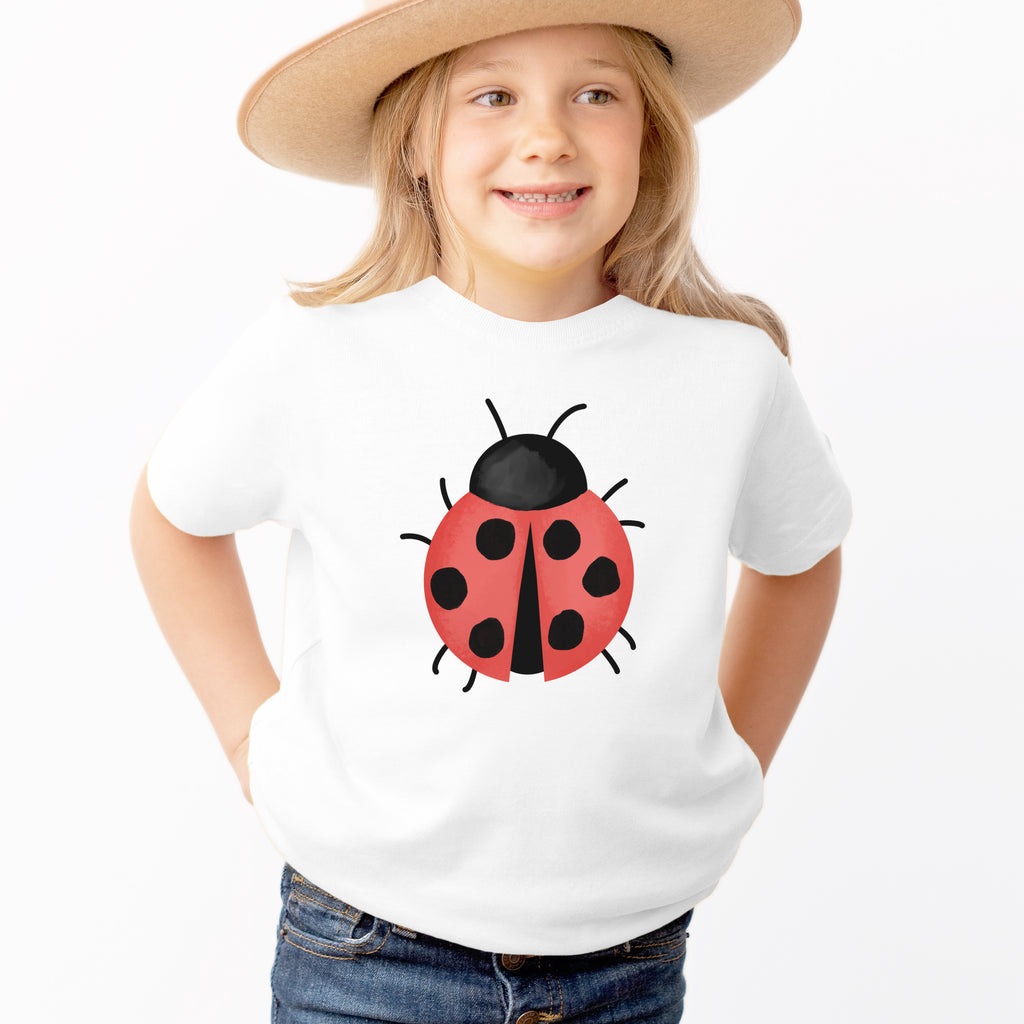 Kids Ladybug T-Shirt - Soft Lightweight Cotton Tee