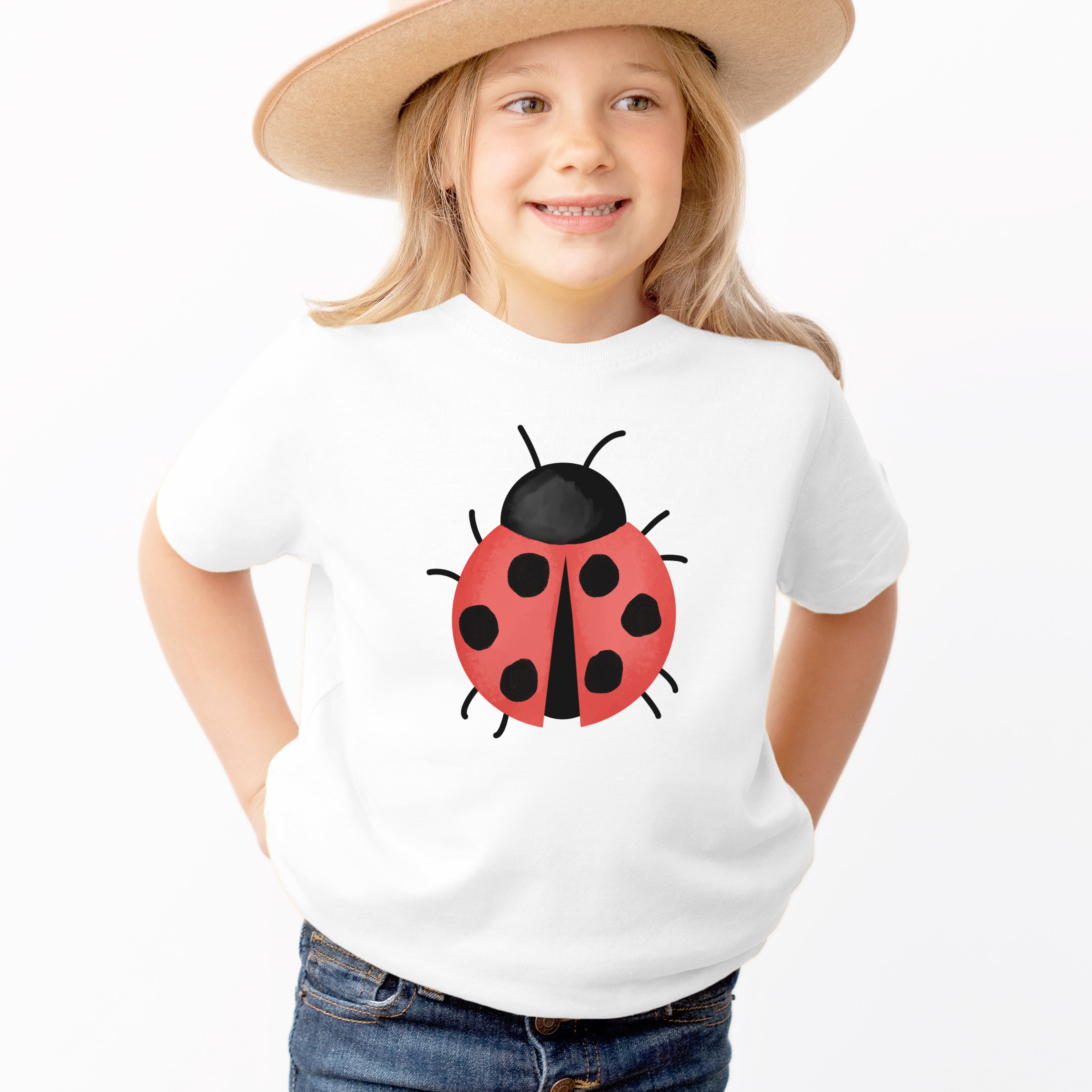 Kids Ladybug T-Shirt - Soft Lightweight Cotton Tee
