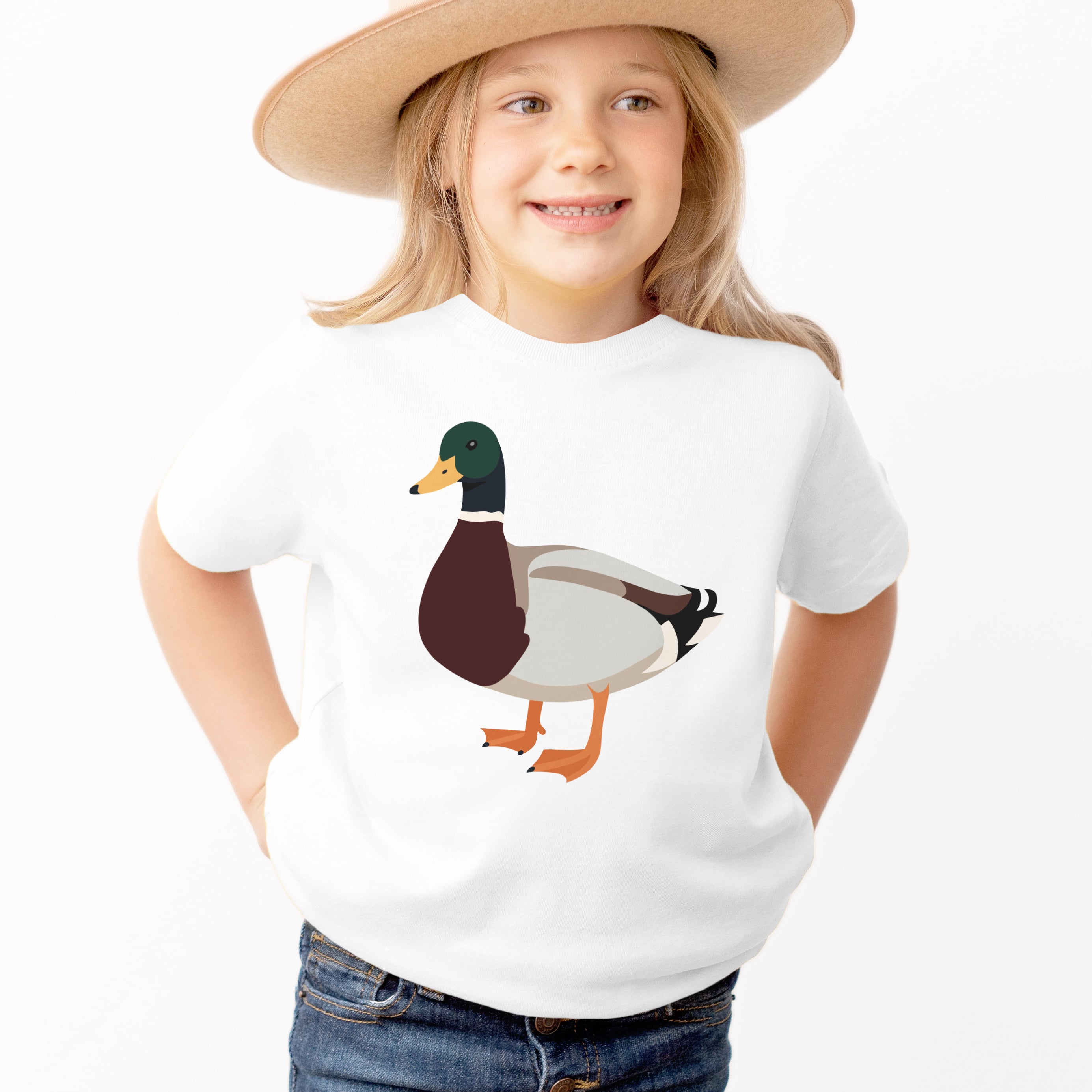 Kids Mallard Duck T-Shirt - Soft Lightweight Cotton Tee