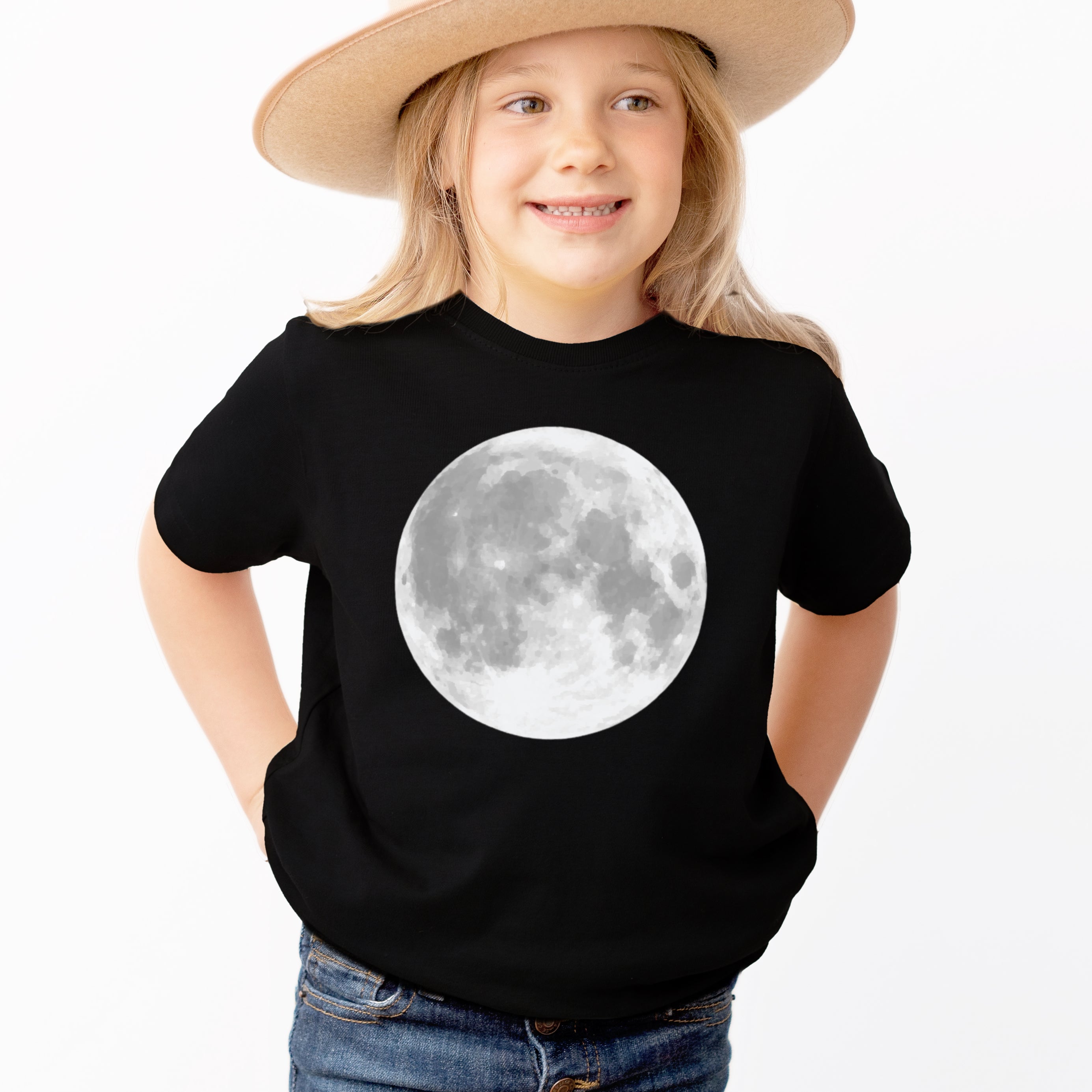 Kids Moon T-Shirt - Soft Lightweight Cotton Tee