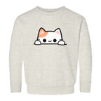Girls Peeking Cat Sweatshirt – Cozy, Adorable, and Perfect for Everyday Fun