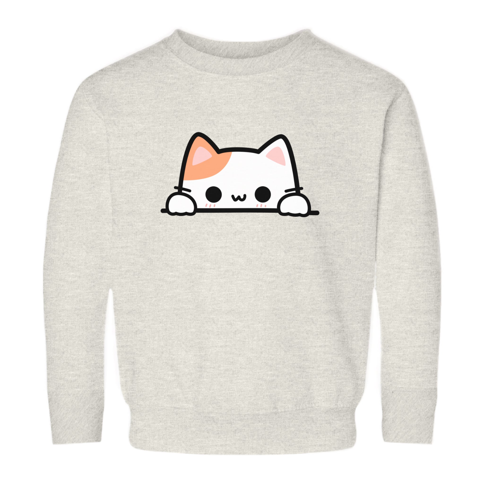 Girls Peeking Cat Sweatshirt – Cozy, Adorable, and Perfect for Everyday Fun
