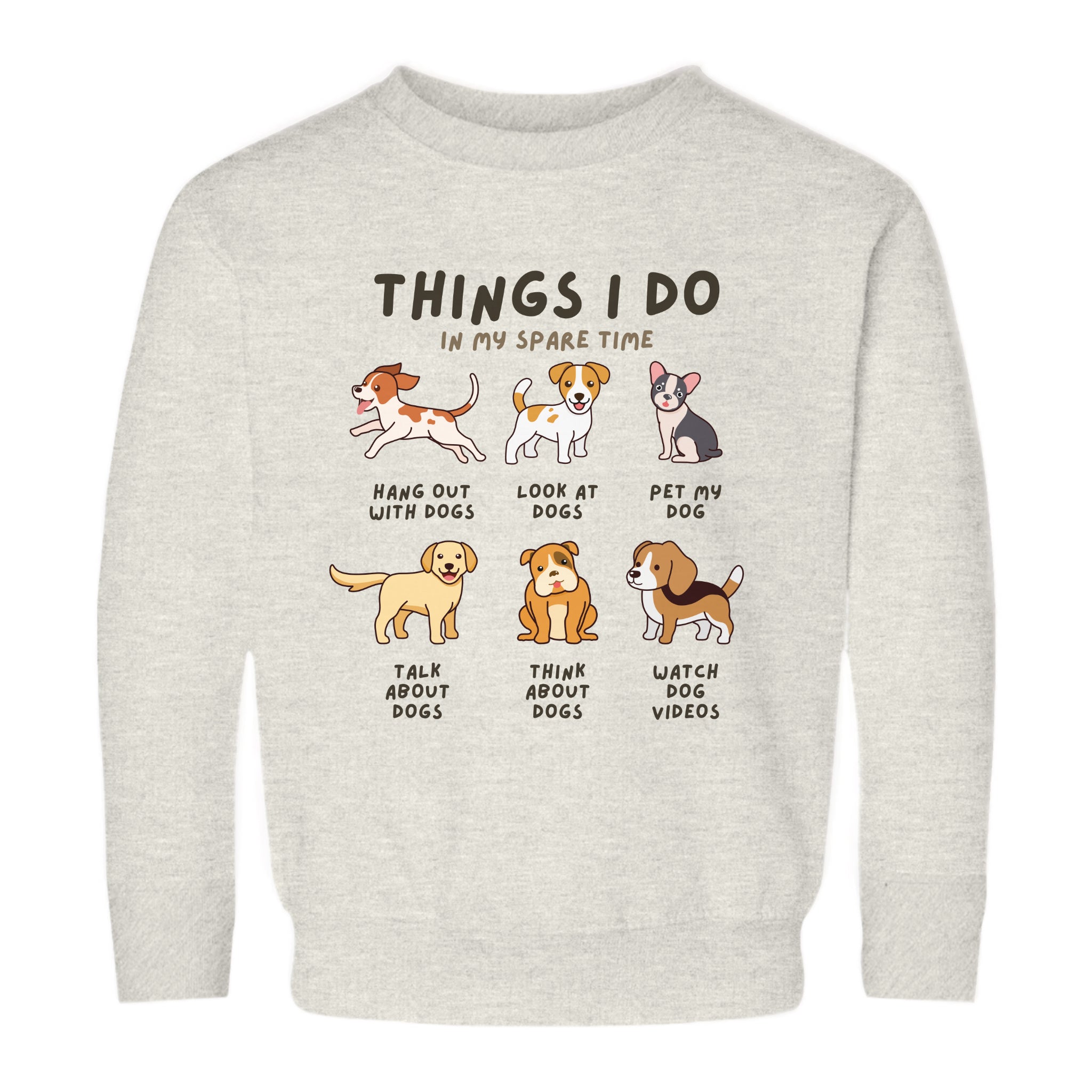 natural heather dog sweatshirt