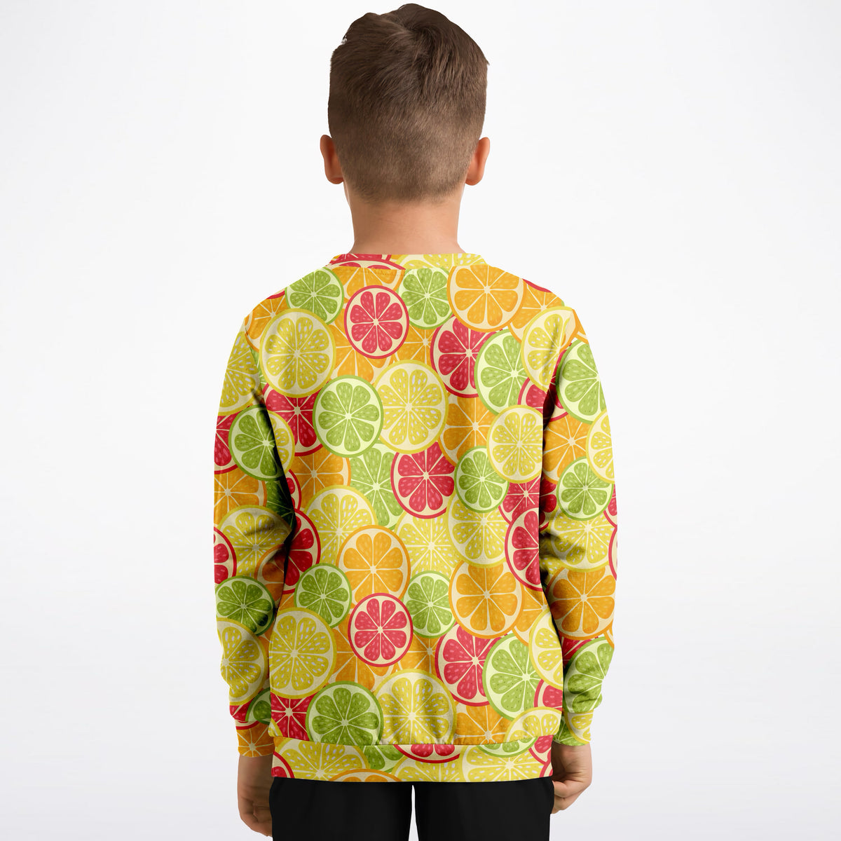 Kids Citrus Fruit Sweatshirt – Ultra Soft & Stretchy, Cozy Fleece or Lightweight Sports Fabric Sweatshirt – Ultra Soft & Stretchy, Cozy Fleece or Lightweight Sports Fabric