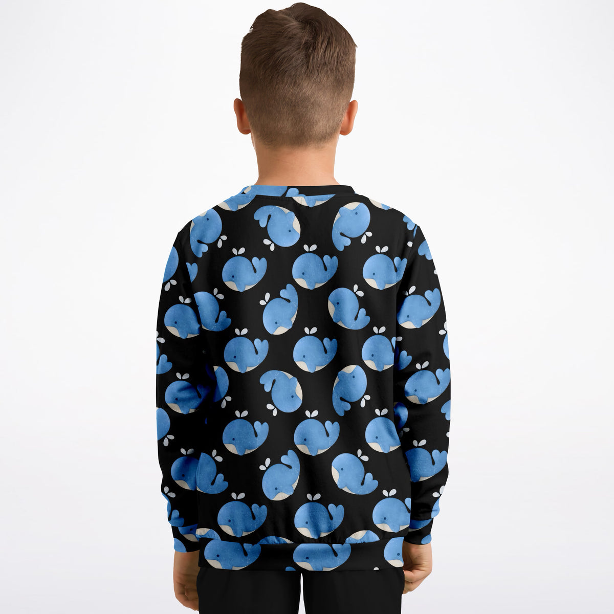Kids Blue Whale Sweatshirt – Ultra Soft & Stretchy, Cozy Fleece or Lightweight Sports Fabric Sweatshirt – Ultra Soft & Stretchy, Cozy Fleece or Lightweight Sports Fabric