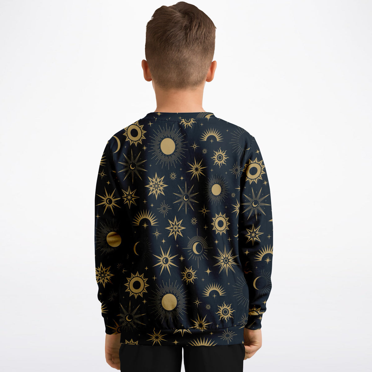 Kids Celestial Sun & Moon Sweatshirt – Ultra Soft & Stretchy, Cozy Fleece or Lightweight Sports Fabric Sweatshirt – Ultra Soft & Stretchy, Cozy Fleece or Lightweight Sports Fabric