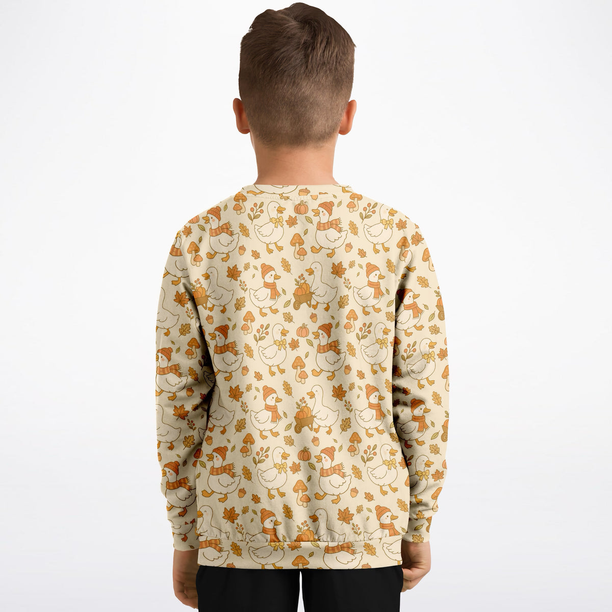 Kids Autumn Duck Sweatshirt – Ultra Soft & Stretchy, Cozy Fleece or Lightweight Sports Fabric Sweatshirt – Ultra Soft & Stretchy, Cozy Fleece or Lightweight Sports Fabric