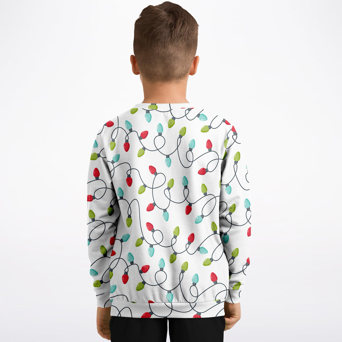 Kids Christmas Lights Sweatshirt – Ultra Soft & Stretchy, Cozy Fleece or Lightweight Sports Fabric Sweatshirt – Ultra Soft & Stretchy, Cozy Fleece or Lightweight Sports Fabric