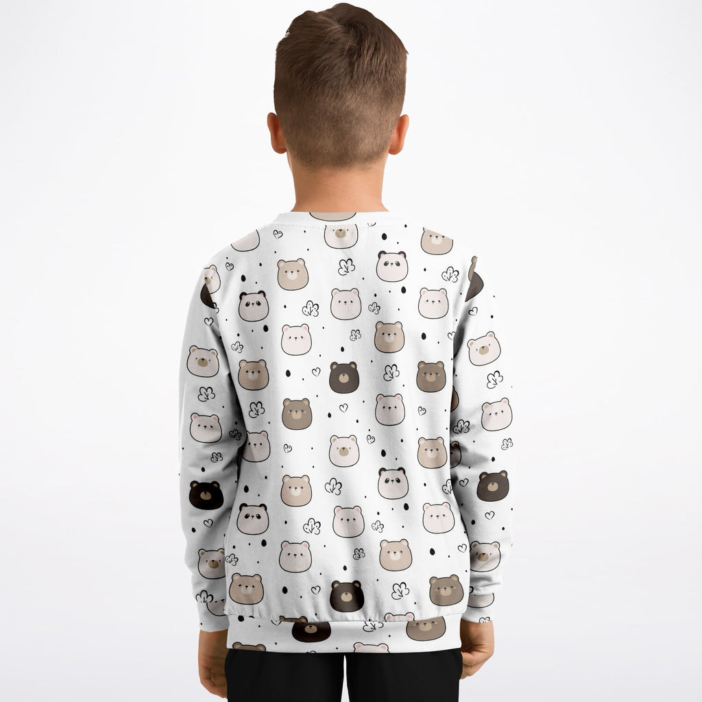 Kids Cute Bear & Panda Sweatshirt – Ultra Soft & Stretchy, Cozy Fleece or Lightweight Sports Fabric Sweatshirt – Ultra Soft & Stretchy, Cozy Fleece or Lightweight Sports Fabric