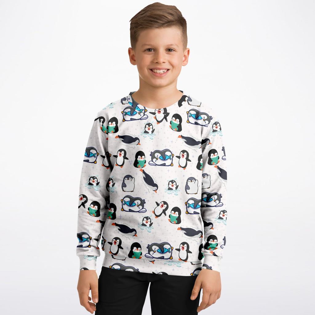 Kids Penguin Sweatshirt – Ultra Soft & Stretchy, Cozy Fleece or Lightweight Sports Fabric Sweatshirt – Ultra Soft & Stretchy, Cozy Fleece or Lightweight Sports Fabric
