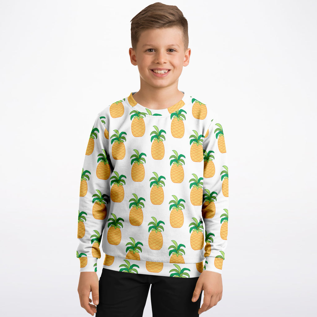 Kids Pineapple Sweatshirt – Ultra Soft & Stretchy, Cozy Fleece or Lightweight Sports Fabric Sweatshirt – Ultra Soft & Stretchy, Cozy Fleece or Lightweight Sports Fabric