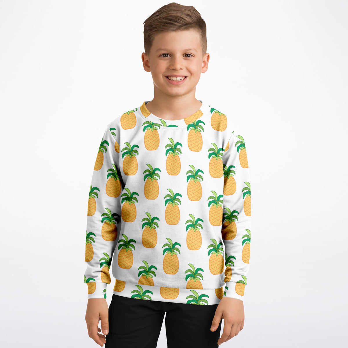 Kids Pineapple Sweatshirt – Ultra Soft & Stretchy, Cozy Fleece or Lightweight Sports Fabric Sweatshirt – Ultra Soft & Stretchy, Cozy Fleece or Lightweight Sports Fabric
