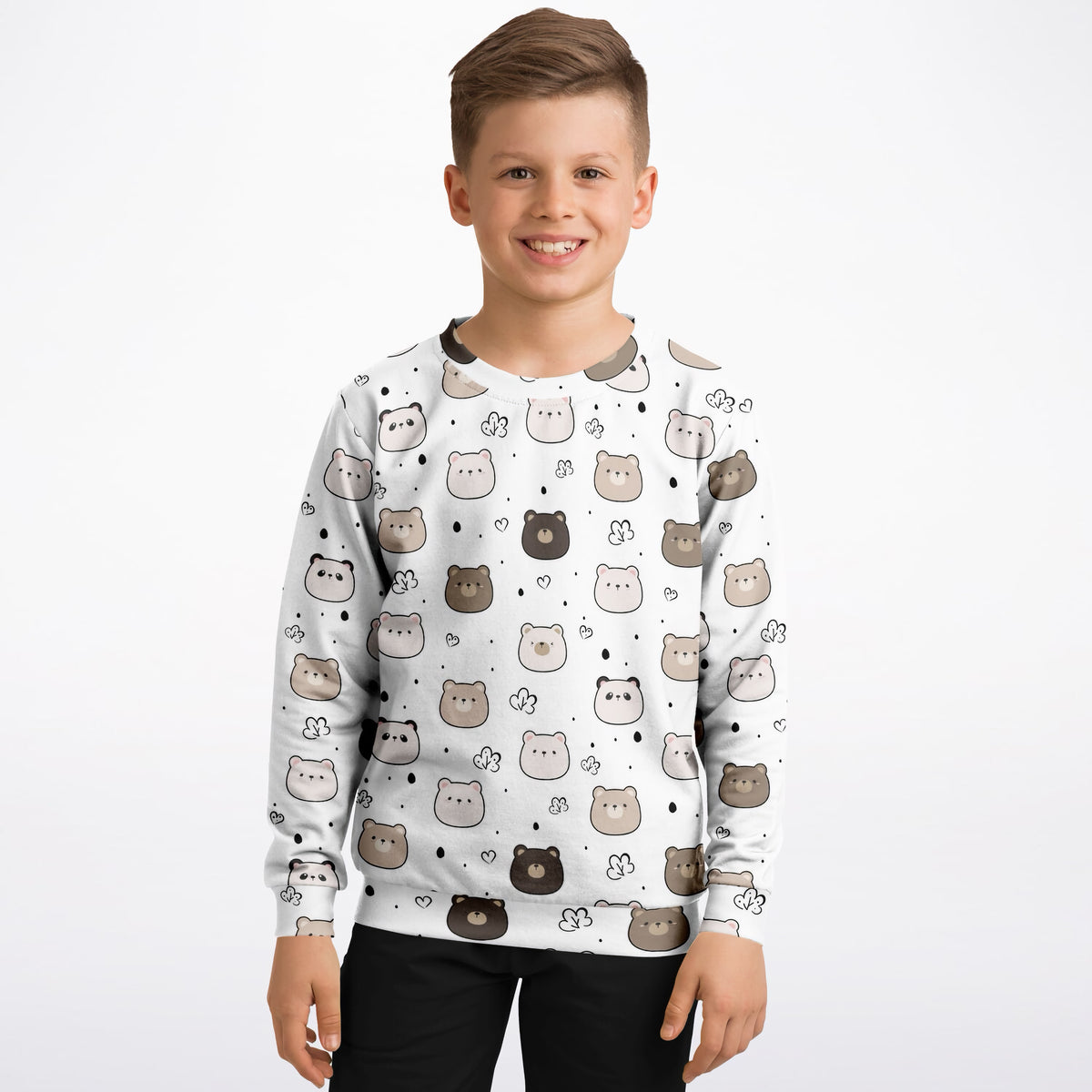 Kids Cute Bear & Panda Sweatshirt – Ultra Soft & Stretchy, Cozy Fleece or Lightweight Sports Fabric Sweatshirt – Ultra Soft & Stretchy, Cozy Fleece or Lightweight Sports Fabric
