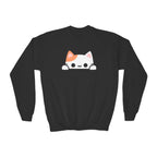 Girls Peeking Cat Sweatshirt – Cozy, Adorable, and Perfect for Everyday Fun