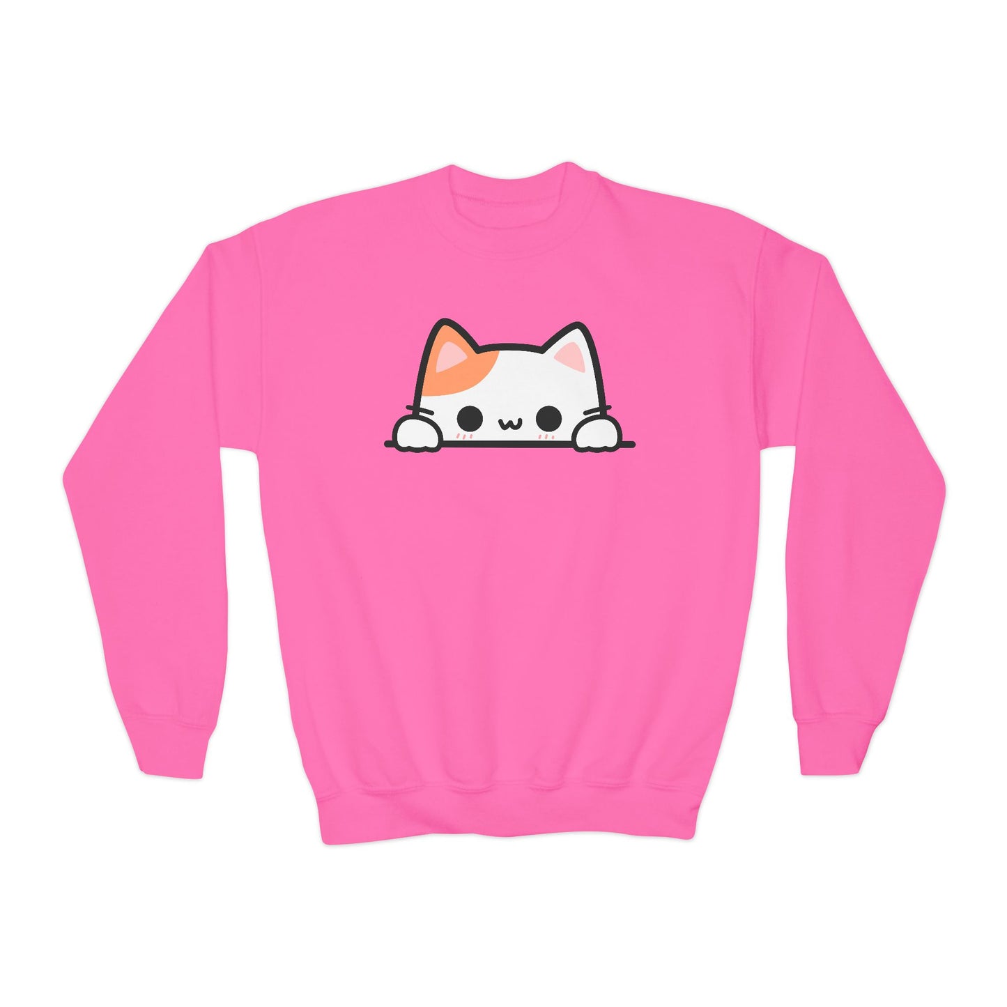 Kids Peeking Cat Sweatshirt – Cozy, Adorable, and Perfect for Everyday Fun