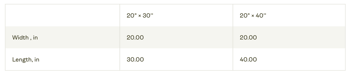 Size guide for Kids Chicken Pillowcase