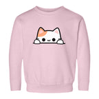 Girls Peeking Cat Sweatshirt – Cozy, Adorable, and Perfect for Everyday Fun