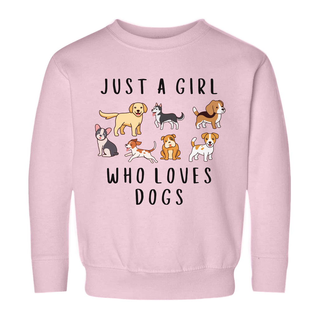 Girls 'Just A Girl Who Loves Dogs' Cozy Sweatshirt – Fun & Comfortable Pullover For Dog-Loving Kids