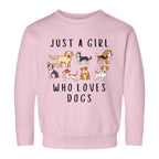 Girls 'Just A Girl Who Loves Dogs' Cozy Sweatshirt – Fun & Comfortable Pullover For Dog-Loving Kids