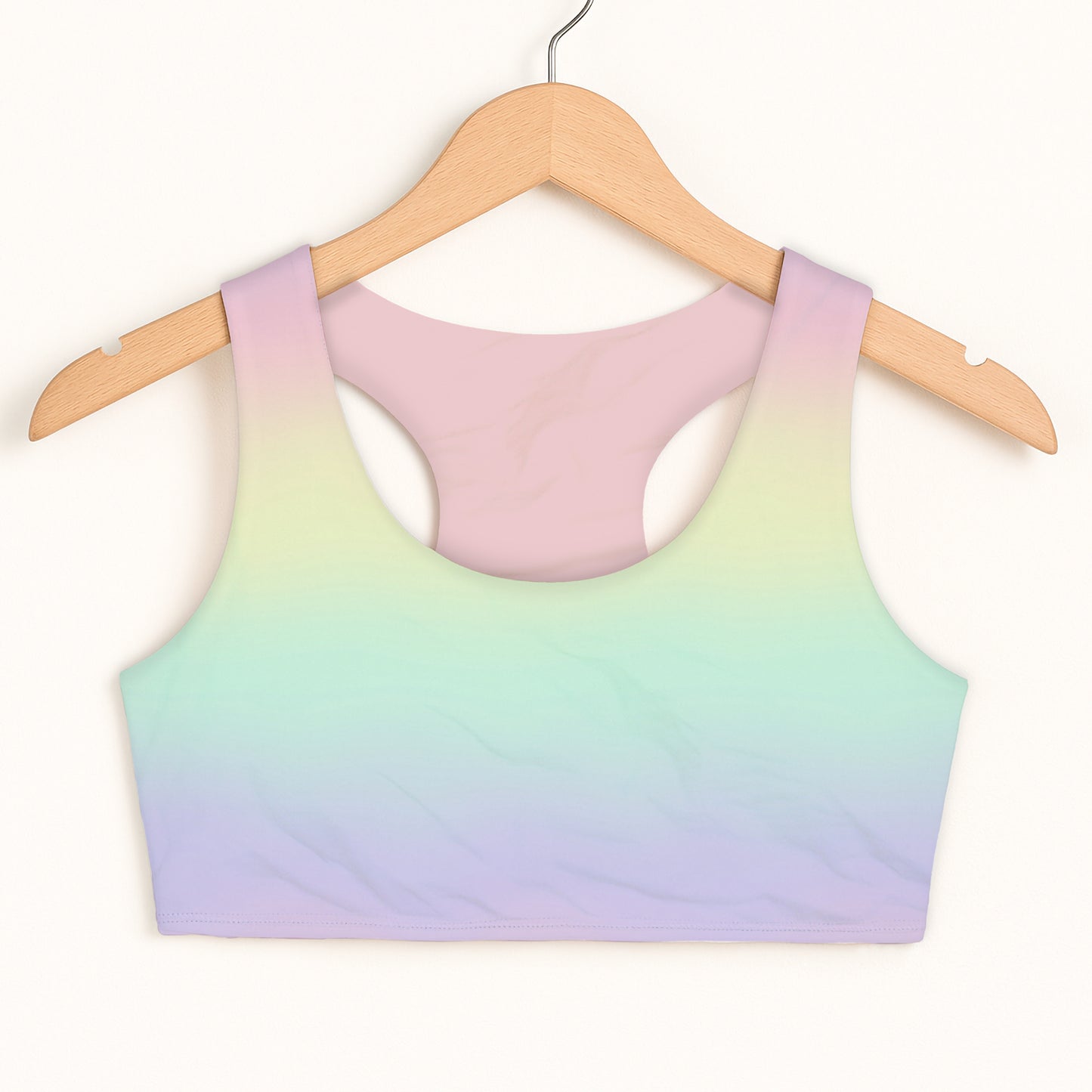 Girls Pastel Rainbow Sports Bra