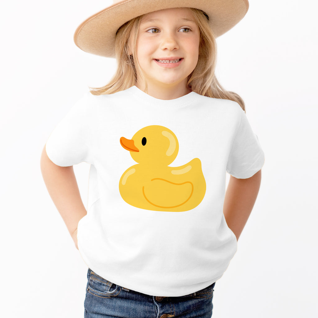 Kids Yellow Rubber Duck T-Shirt - Soft Lightweight Cotton Tee