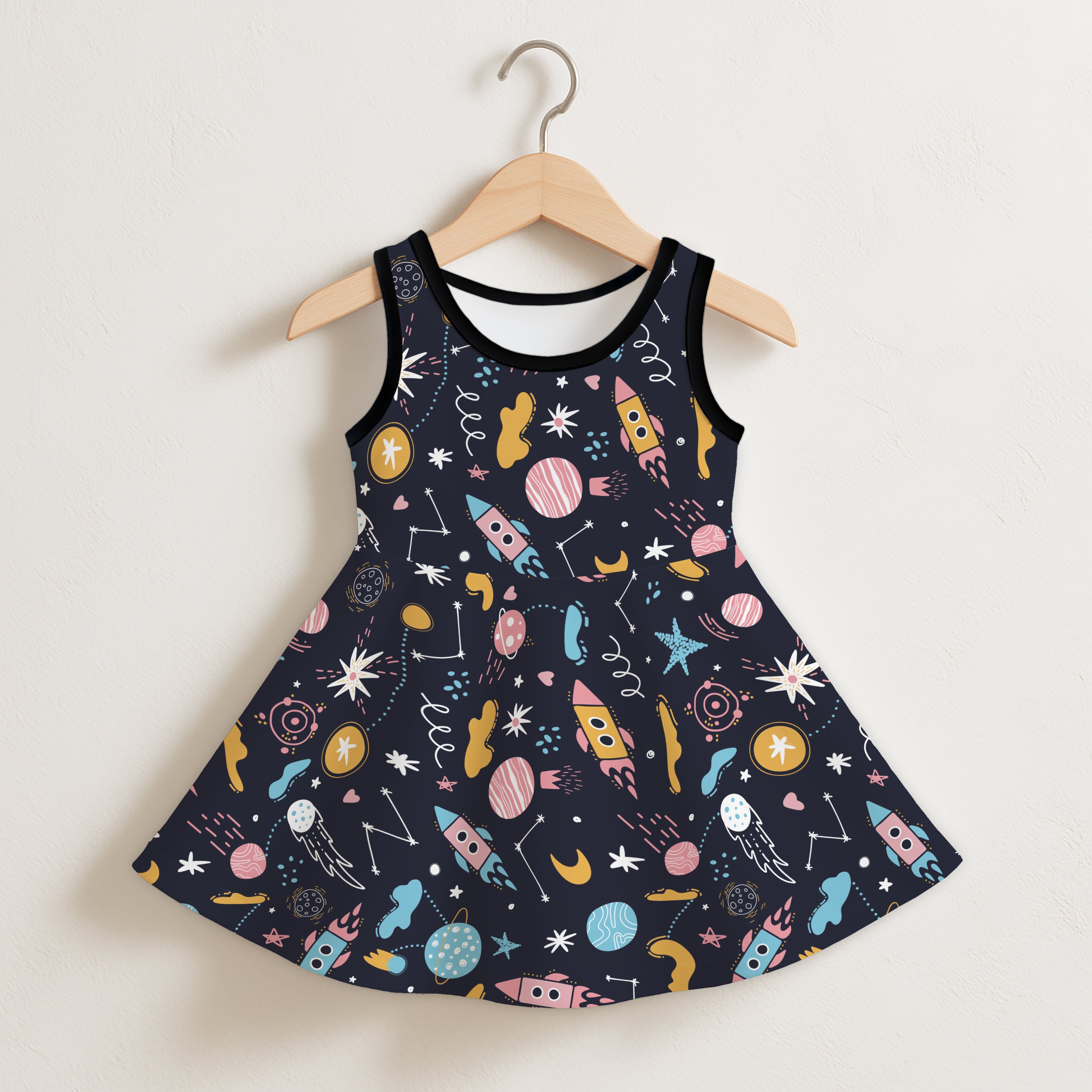 Girls Outer Space Sleeveless Dress
