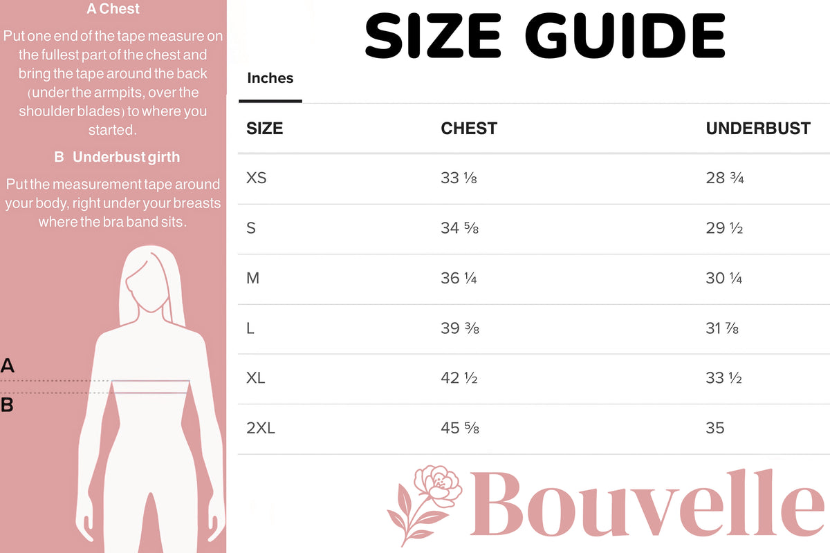 Size guide for Women's Rainbow Leopard Quick Drying Sports Bra