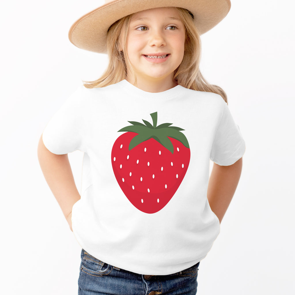 Kids Strawberry T-Shirt - Soft Lightweight Cotton Tee